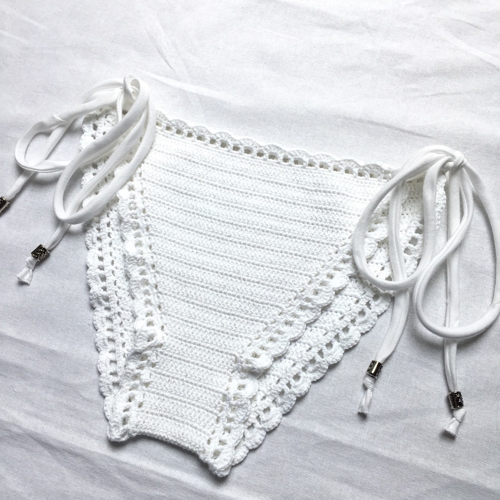 Boho White Crochet Bikini New - Picture 7 of 7